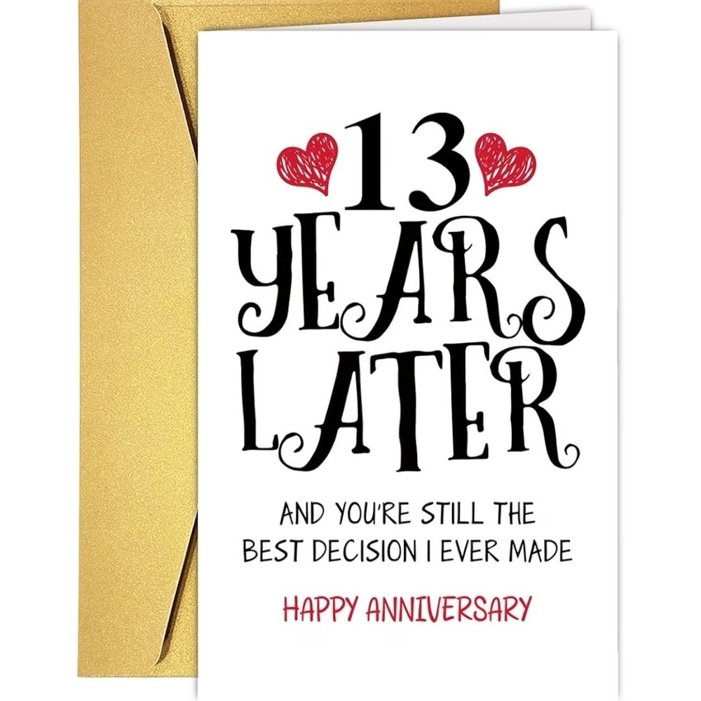Lot of 10 Happy 13th Anniversary Greeting Cards w/ Envelopes Husband Wife New